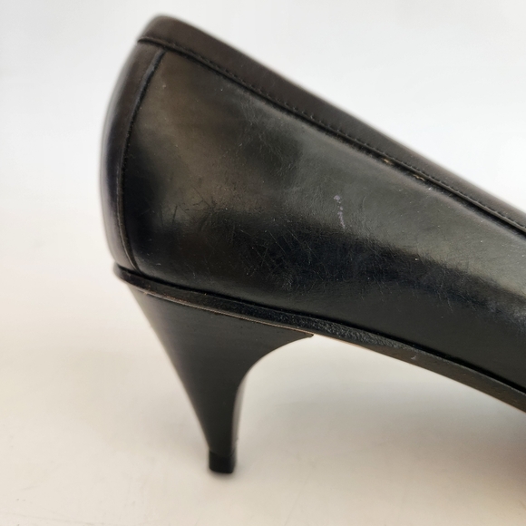 Kalliste Un dimanche à Venise Black Italian Leather Kitten Heel Pumps Sz 39/ 8US - Picture 6 of 16